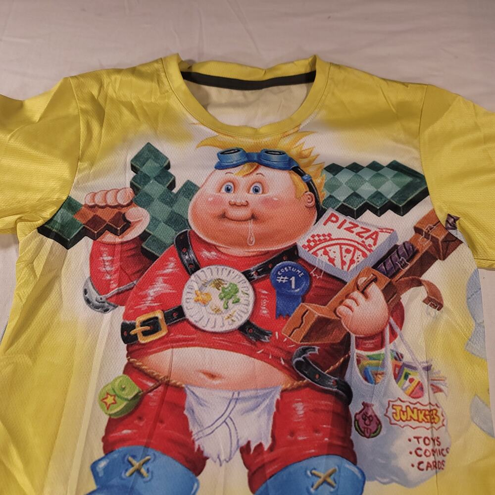 Garbage Pail Kids Graphic Short Sleeve T-Shirt Youth Boys Size 2XL Yellow